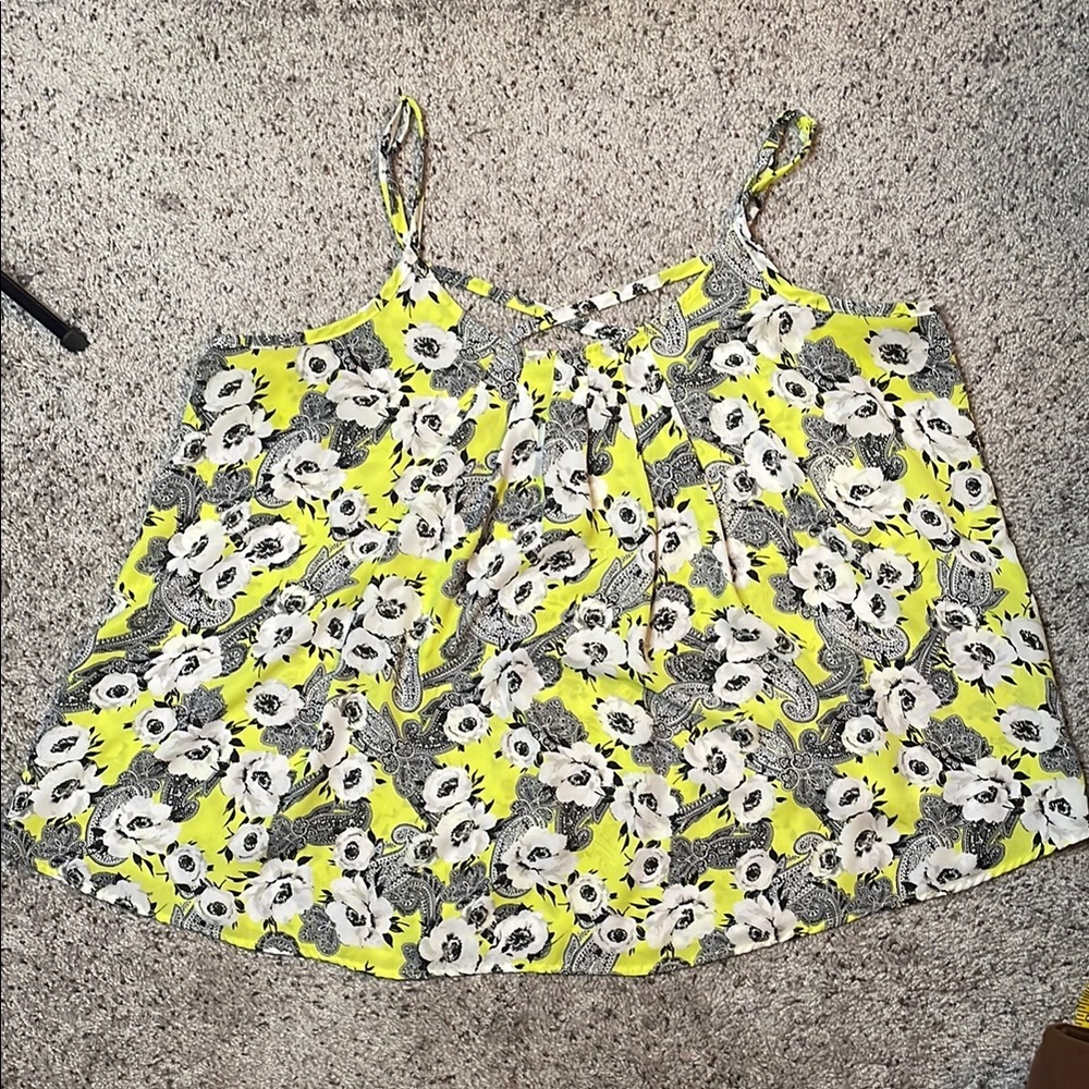 Torrid‎ Size 1 Flowy Floral Paisley Adjustable Spaghetti Strap Sleeveless Top